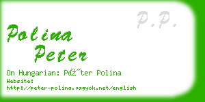 polina peter business card